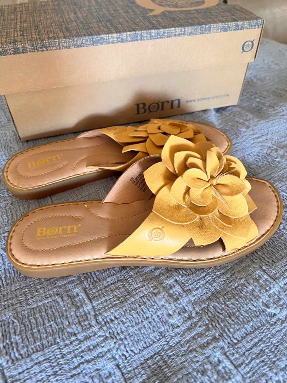 Born Yellow Floral Slide Sandals - Picture 7 of 15